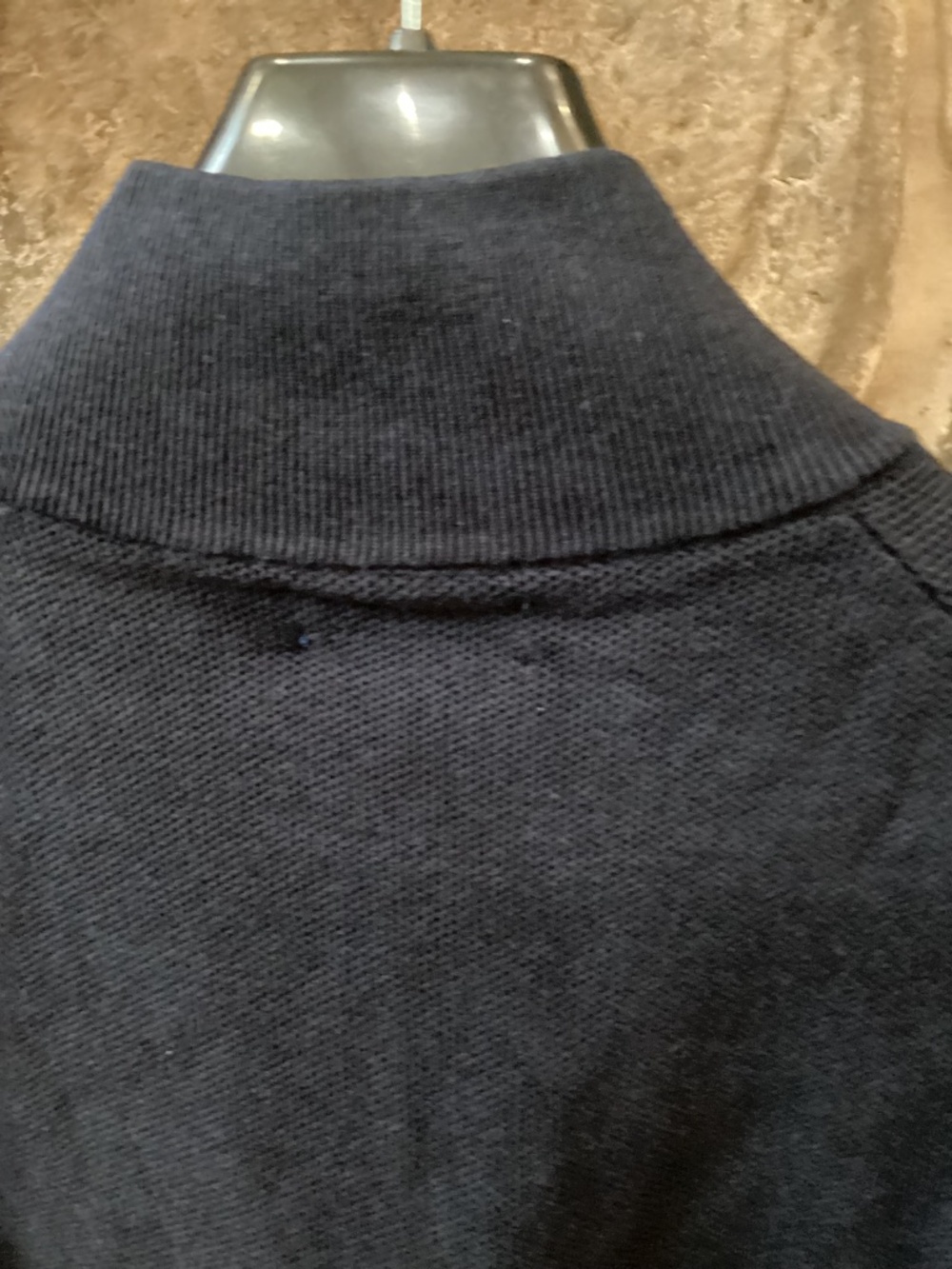 Polo Ralph Lauren Men's Mesh Knit Cotton Quarter Zip Sweater XL Navy Heather NWT - Picture 7 of 7